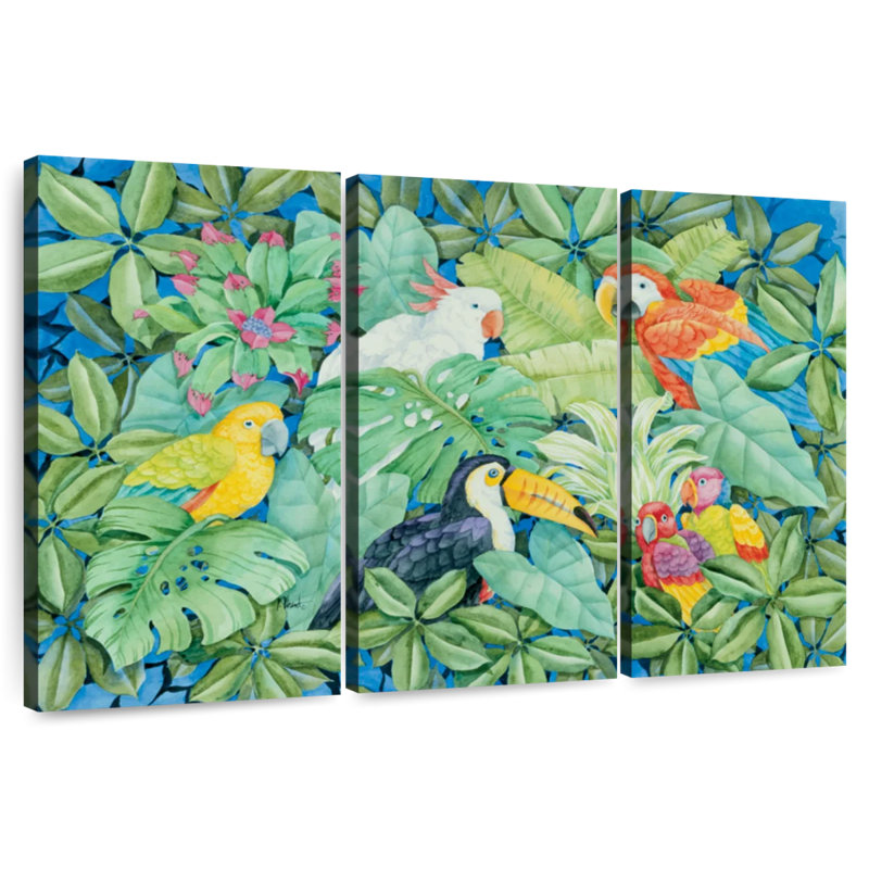 Brampt Varied Tropical Birds, 36" H x 57" W