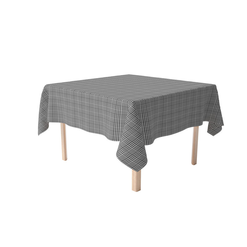Jayden-Lee Houndstooth Cotton Rectangular Tablecloth Washable Dining Linen, 54" x 54"