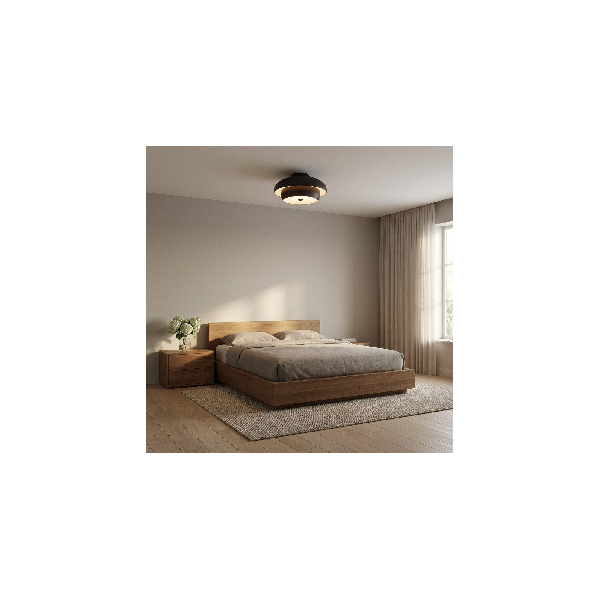 Solene 18 Flush Mount, Aged Irn