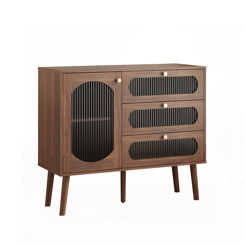 Armoire de rangement en bois avec tablettes