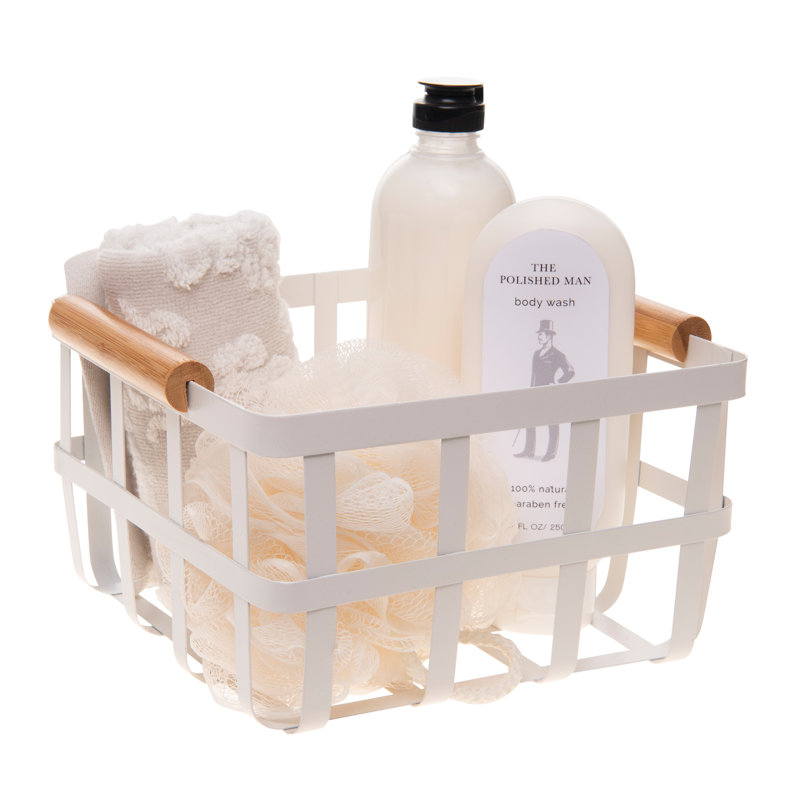 Ensemble de paniers en métal, Blanc