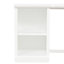Bureau d'ordinateur en L avec 2 espaces de rangement et 3 tiroirs, blanc pour la maison, meubles fonctionnels, salon moderne, solution généreuse