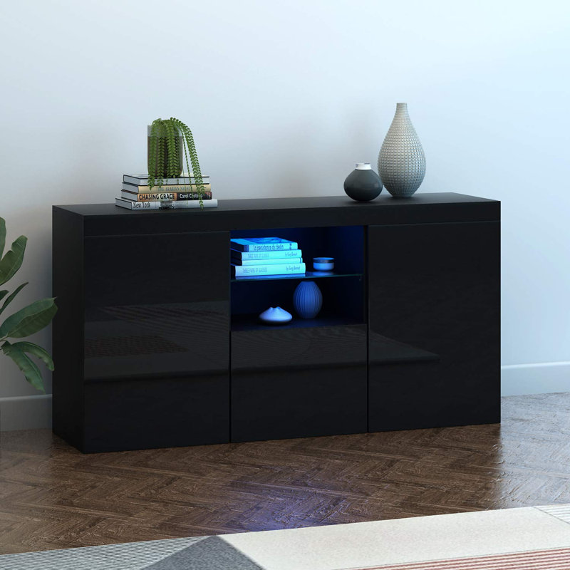 Fayeth 135Cm Wide Sideboard, Black