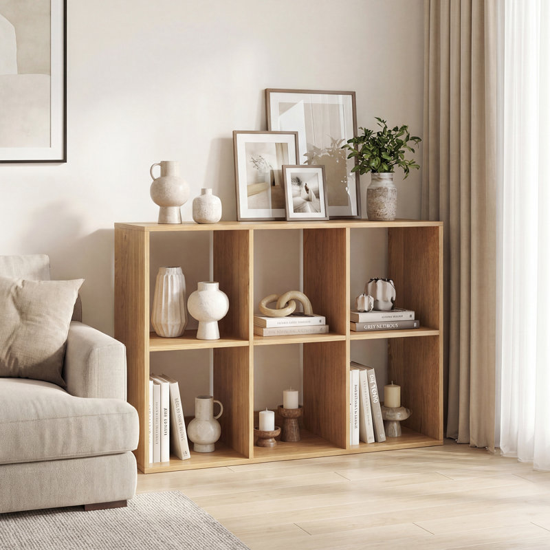 70cm H x 104cm W Cube Bookcase, Natural