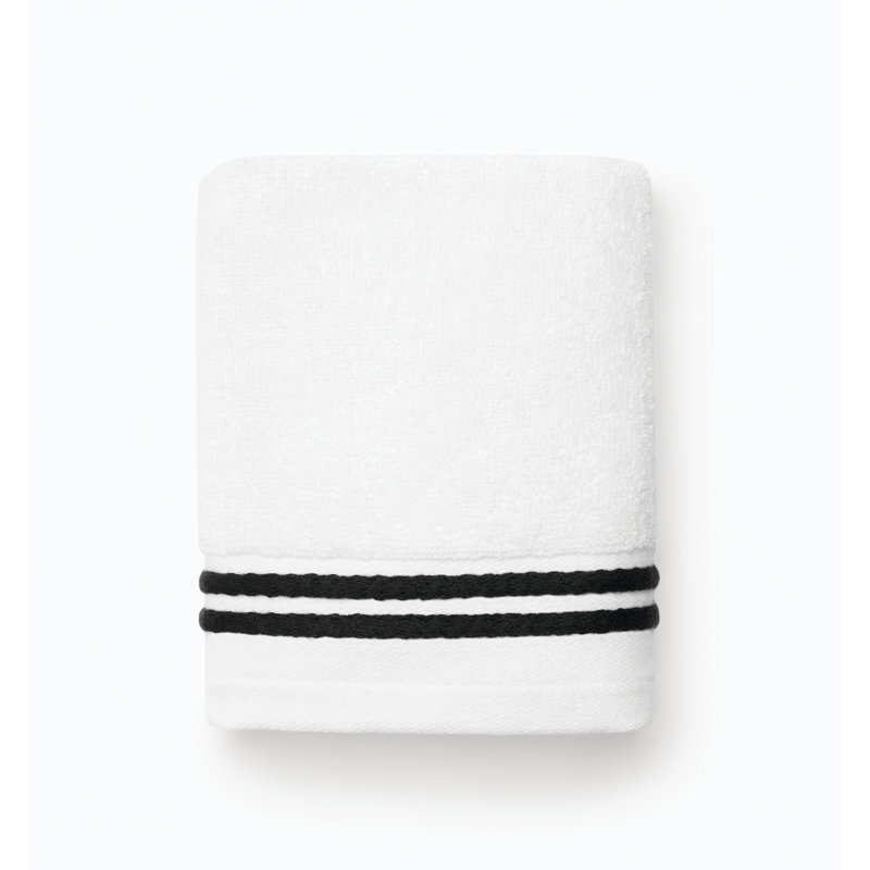 Aura Washcloth, White/Black