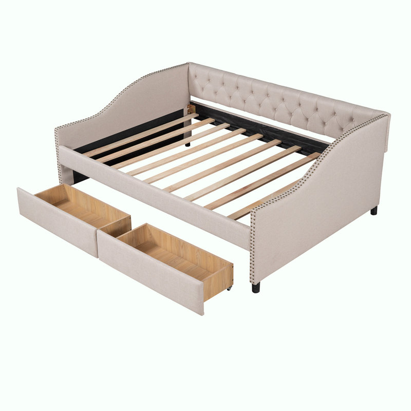 Schnabel Upholstered Daybed, Beige