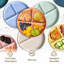 Assiettes en plastique divisées de 9 pouces, paquet de 8 (8 couleurs mélangées)