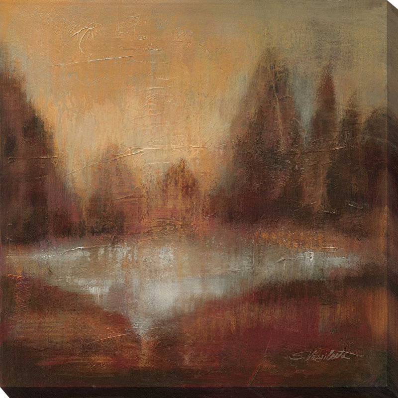 «Rain II» par Silvia Vassileva - Peinture, L 36 po x H 36 po, Toile tendue