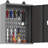 Lockable Wall Mounted Storage Cabinets for Garage, Metal Tool Chest with 1 Locking Door, Black and Grey