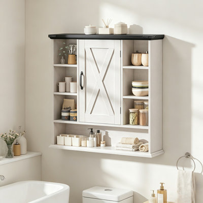 Portes de grange et tablette ajustable Farmhouse