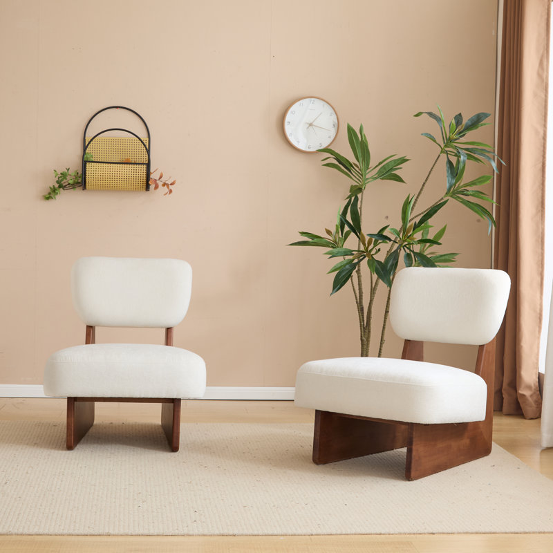 Large fauteuil Mid-Century moderne, ensemble de 2