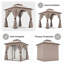 Gazebo pliant en acier de 2,4 m de large x 2,4 m de profondeur