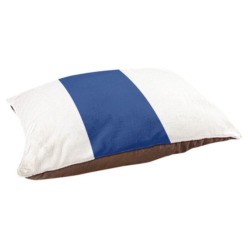 Coussin Designer, Moyen (L 30 po x l 40 po), Blanc / bleu royal / blanc