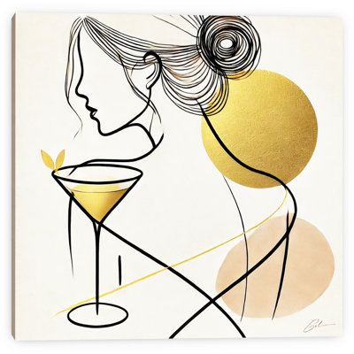 Art doré sur toile tendue Golden Elegance
