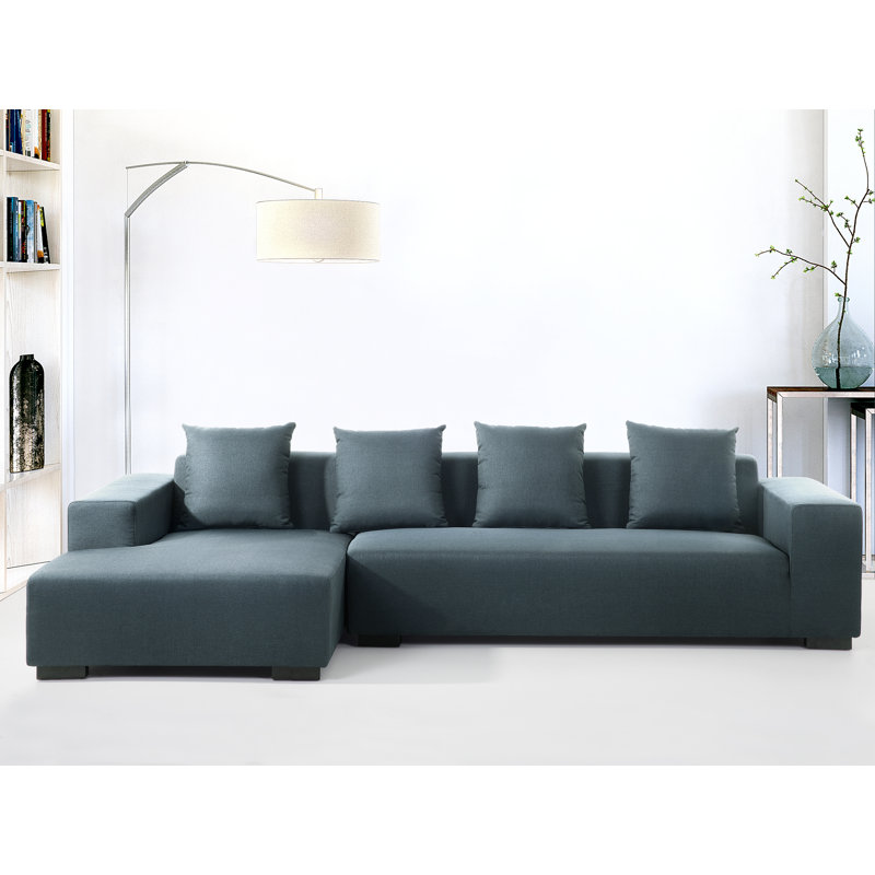 Cronin 4 Seater Corner Sofa , Left, Dark blue