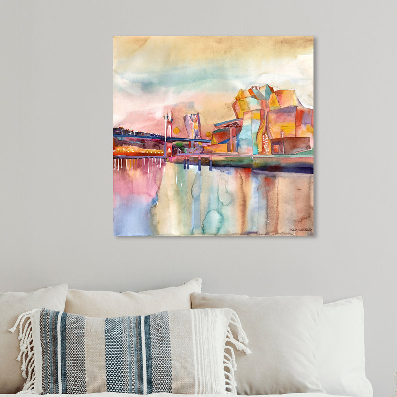 «Maja Wronska» - Peinture sur toile, H 12 po x l 12 po, Toile tendue