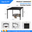 Pergola à toit rigide VIWAT avec toit en acier galvanisé incliné et structure en aluminium-125712317