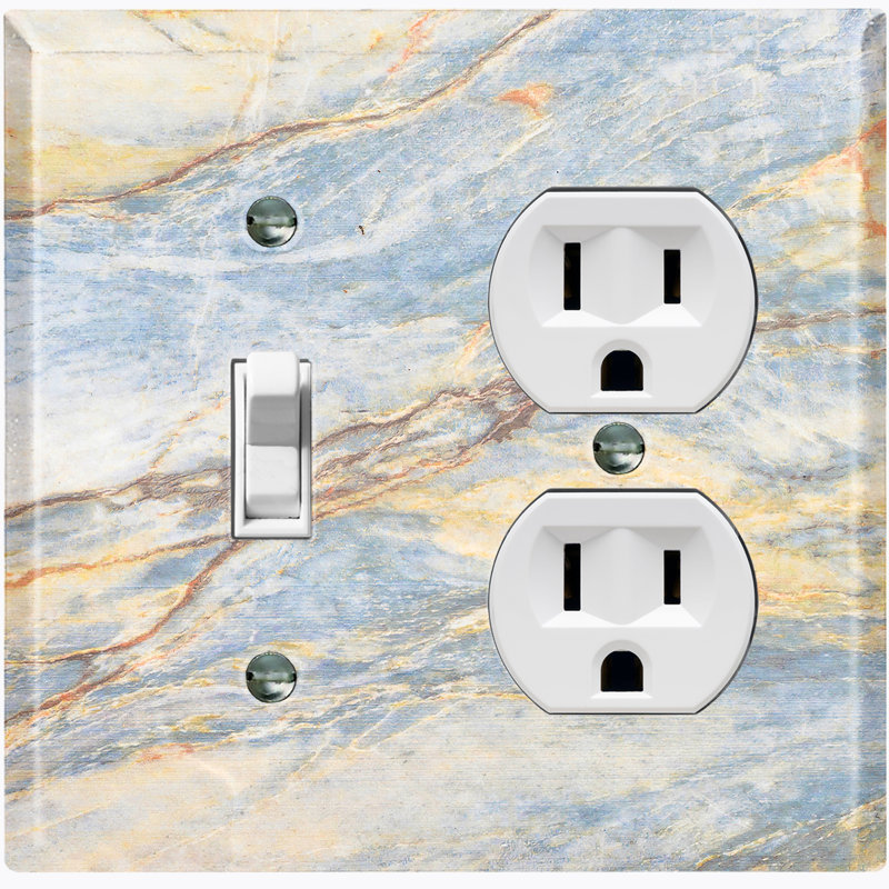 Patterned 2 - Gang Combination Plate Standard Combination Wall Plate