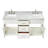 Partham 67'' Double Bathroom Vanity with Carrara Marble Top-93068105