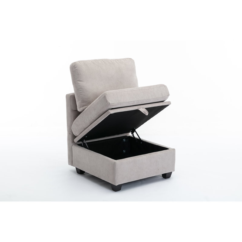 Canapé-lit rembourré 58,26 po Toxi, Polyester gris clair