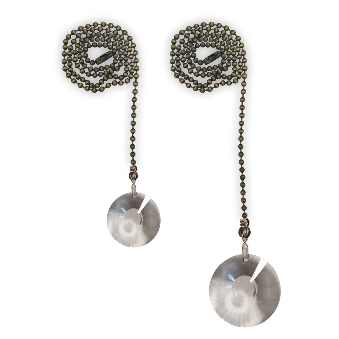Sun Burst Design Crystal Faceted Ceiling Fan Pull Chains Royal Designs 