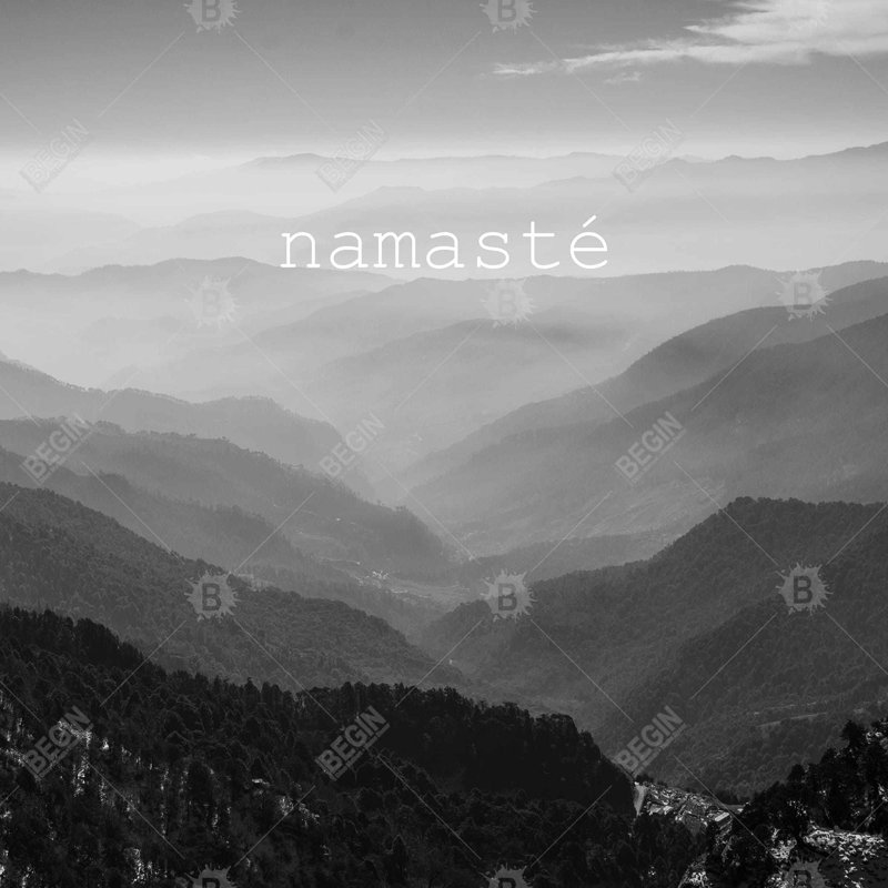 Décor de toile encadrée monochrome Namaste