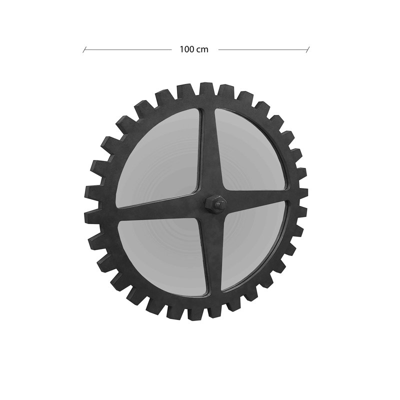 Miroir rond de style industriel Iron Mountain