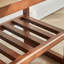 Banc de rangement en bois massif (couleur noyer), étagère de rangement en bois de hêtre avec coussin éponge à rebond élevé-917110540