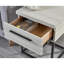 Table de rangement Celestial, blanche Base en métal. Tiroir spacieux. 17,98 l x 17 P 24 h-1302106914