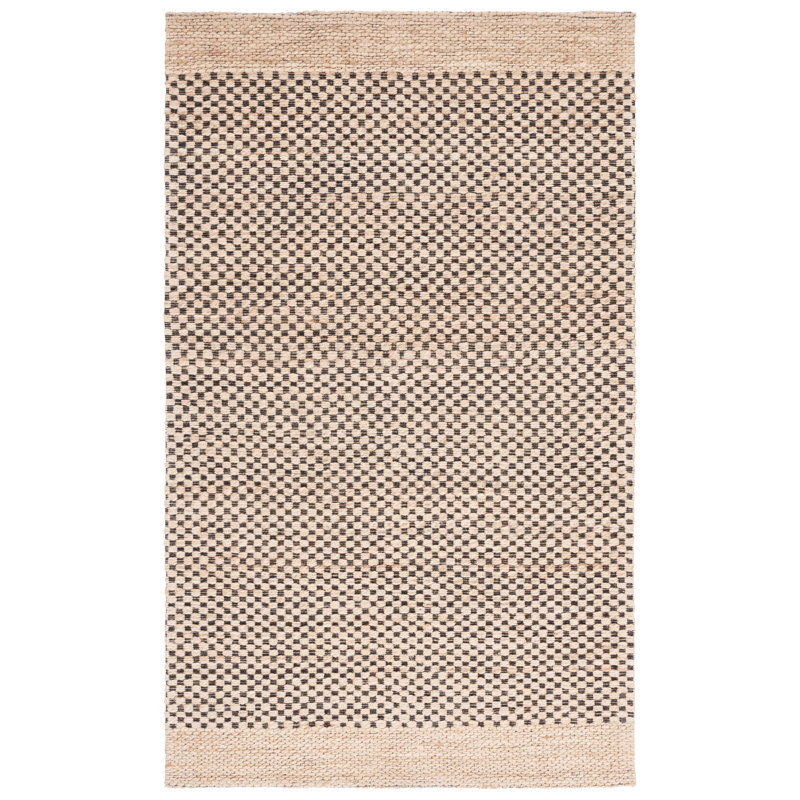 Natural Fiber Flatweave Jute & Cotton Abstract Rug, Rectangle 8' x 10'