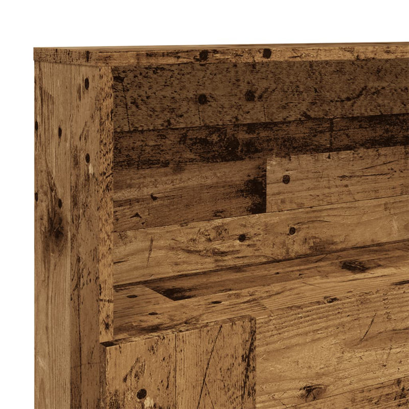 Melchor Bookcase Headboard, 103.5" H x 200" W x 19" D, Old Wood