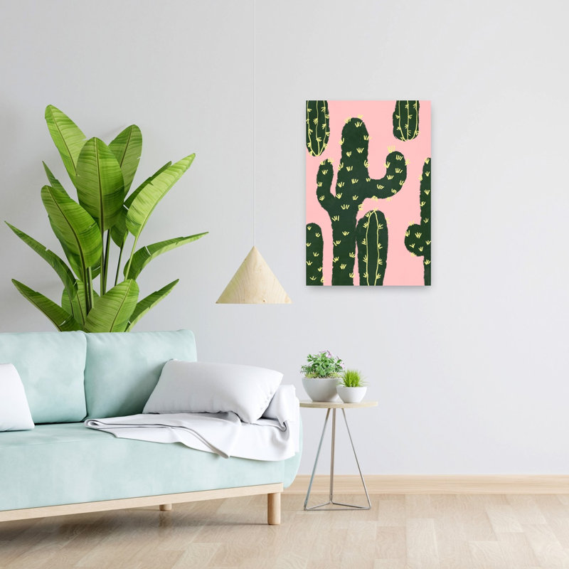 Cactuses by Treechild - Wrapped Canvas Print, 60.96 cm H x 40.64 cm W