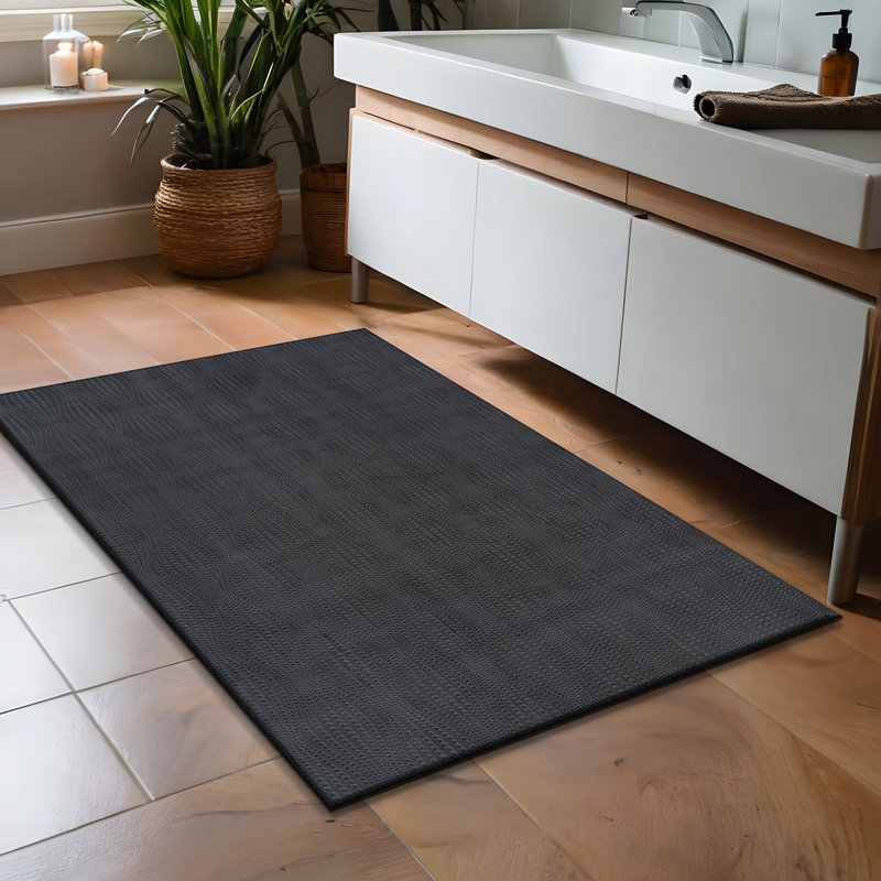 Non-Slip Area Rug, Dark Gray, Rectangle 2' x 3'