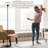 Ankrum 71" Modern Torchiere Floor Lamp with Frosted Plastic Shade