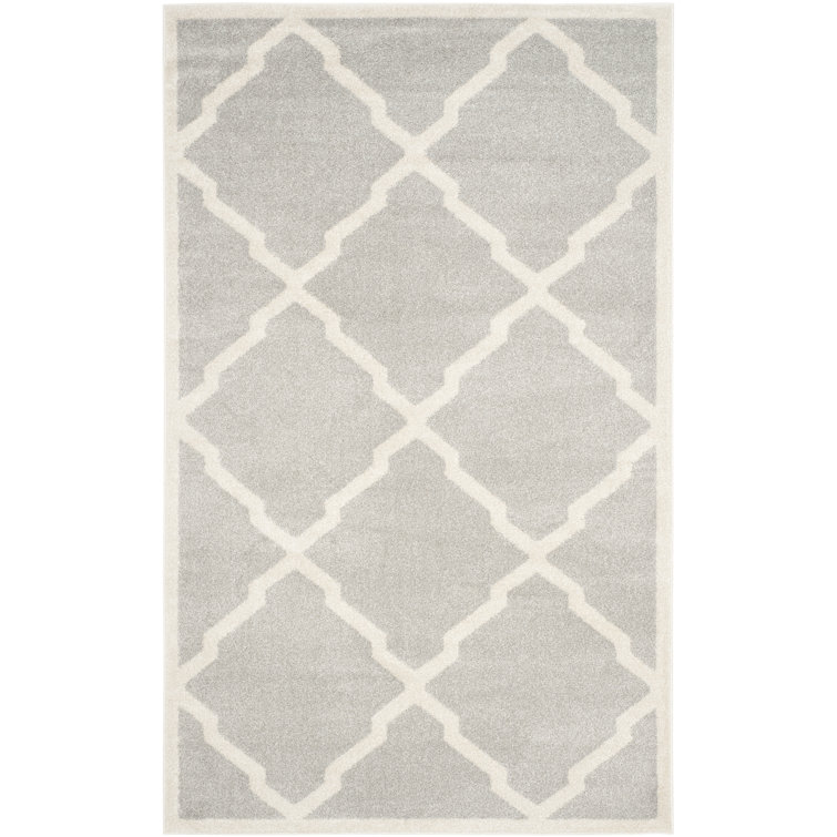 Tapis géométrique gris clair / beige Ammundsen