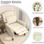 Fauteuil inclinable rembourré avec dossier à oreilles classique et pieds en bois massif en forme de gourde-1152871870