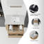Meuble-lavabo de 76 cm avec lavabo intégré, armoire suspendue en contreplaqué, lavabo en céramique, comptoir et dosseret en marbre reconstitué, 2 tiroirs à fermeture amortie, tablette latérale ouverte, chêne-190733425
