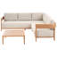 Garden Corner Sofa with Table 5 Seater SAMPIERI Left Hand Metal-1840703318