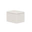Chaise moderne en lin beige avec repose-pieds avec roulettes