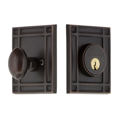 Nostalgic Warehouse Mission Plate Single Cylinder Deadbolt