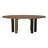 Journal Walnut Oval Solid Wood Top Metal Base Dining Table