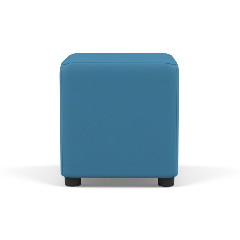 Faux Leather Cube Seating, Lapis Blue