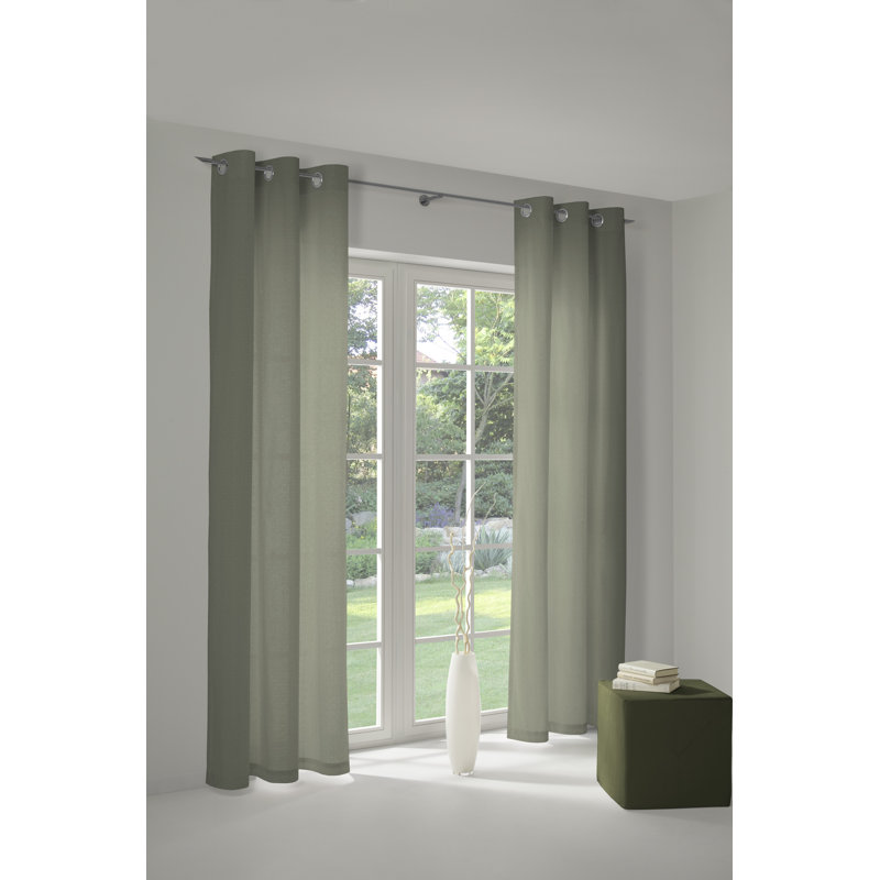 Uni Collection Room Darkening Curtain, 142cm wide x 365cm high, Olive