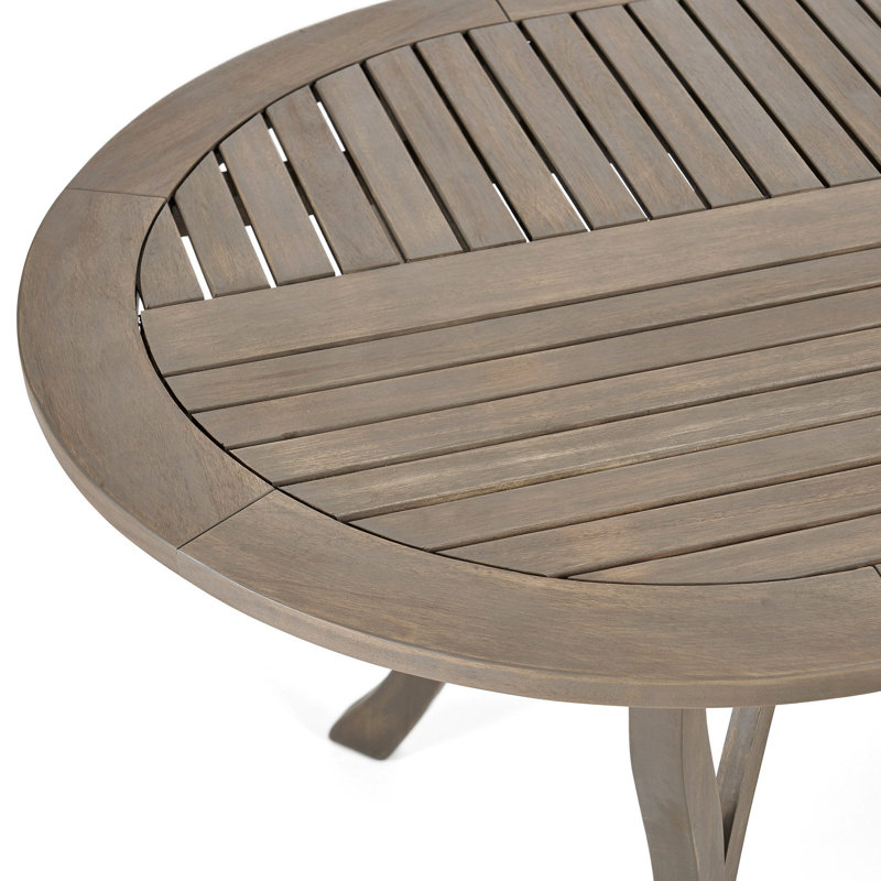 Table de salle à manger en bois d'acacia 70 ", Gris