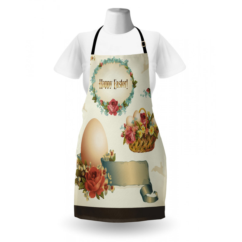 Easter Floral Bib Apron