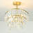 Aldgate 4 - Light Glass Crystal Semi Flush Mount Ceiling Light