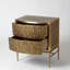 Commode de chevet Crinkle - laiton / bronze
