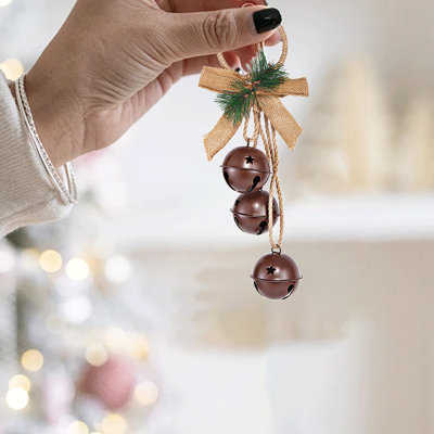 Décoration de Noël Cloches de Noël Pendentifs d'arbre de Noël Décoration de porte suspendue au plafond