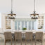 Luminaire suspendu rustique de style lustre en bois vieilli à 3 lumières de 13 po de largeur