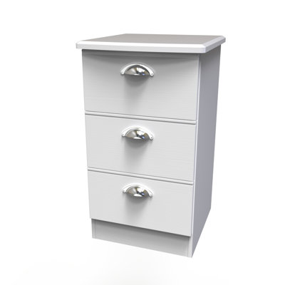 Fully Assembled Murier 3 Drawer Bedside Table